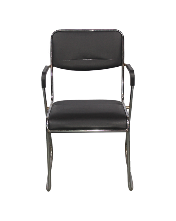 Arm Chair - Leather - Black