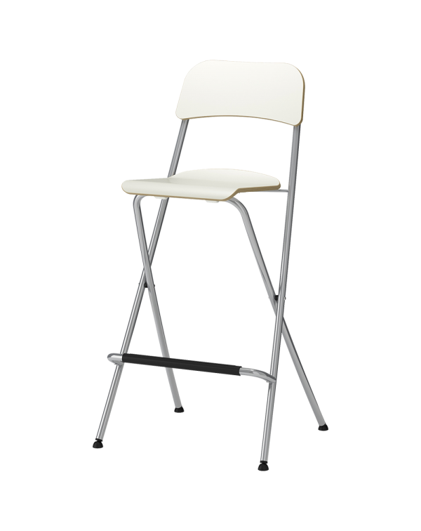 Bar Stool - Folding - White