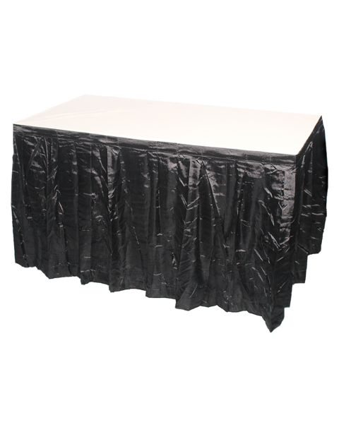 2' x 4' Table with Skirting - Black