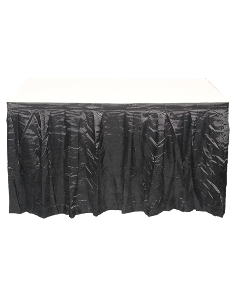 2' x 4' Table with Skirting - Black