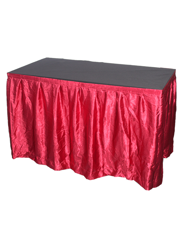 2' x 4' Table with Skirting - Maroon