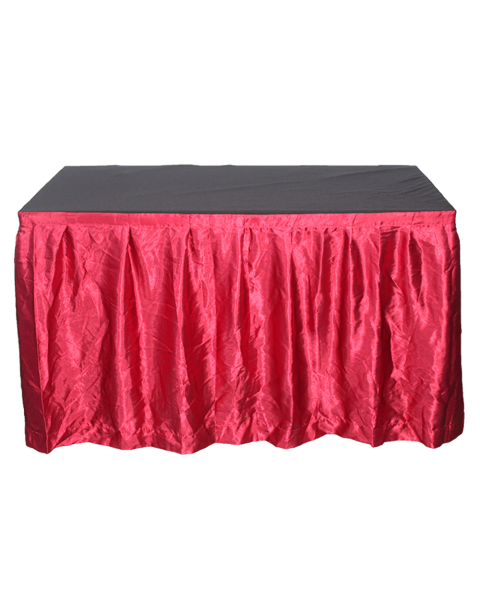 2' x 4' Table with Skirting - Maroon