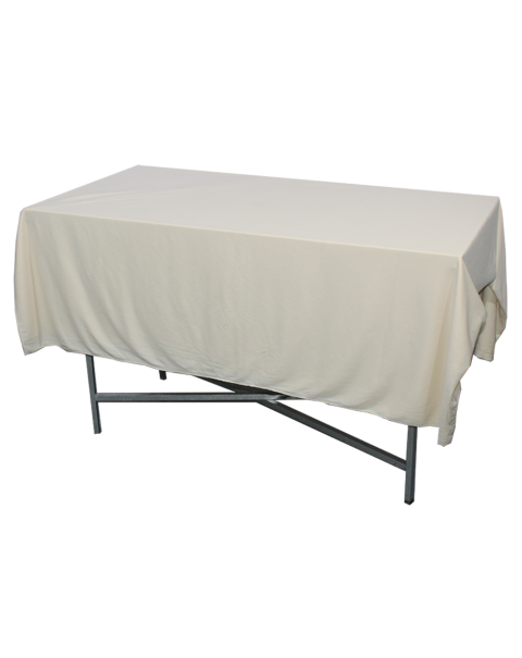 2' x 4' Table with Cloth - Cream