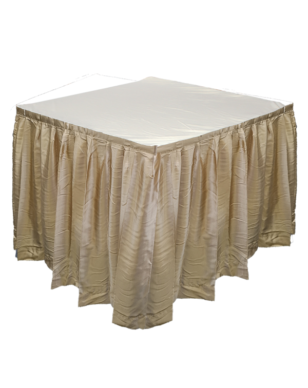 3' x 3' Table with Skirting - Gold