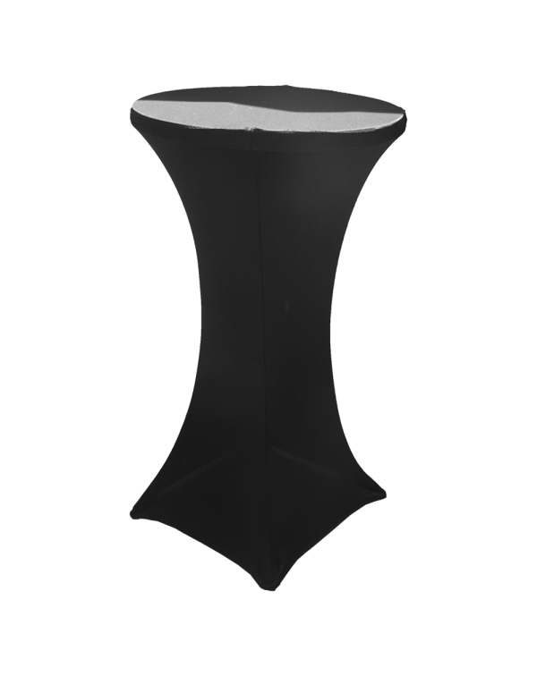 Bar Table with Fitted Cloth - Black